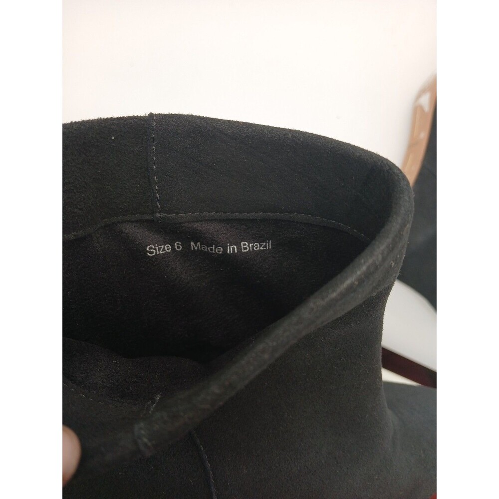 Revolve Dolce Vita Dee Black Suede Leather Pointed Toe Kitten Heel Booties 6M - Picture 5 of 5